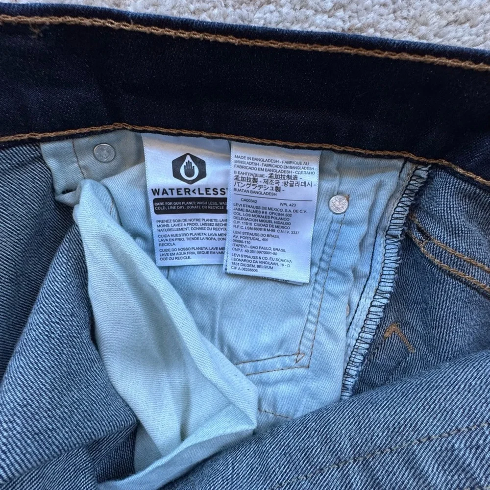 Levi's Men's Dark Indigo Slim Straight Jeans  W 34/ L 27.5